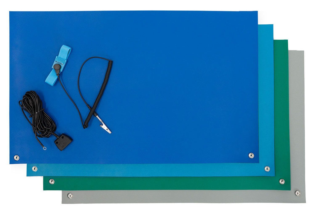 Dual-Layer Rubber Anti-Static Workstation Mat Kits (18"x24")