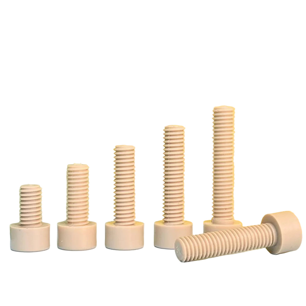 PEEK Plastic Heat-Resistant Screws – Non-Metallic Cleanroom Fasteners