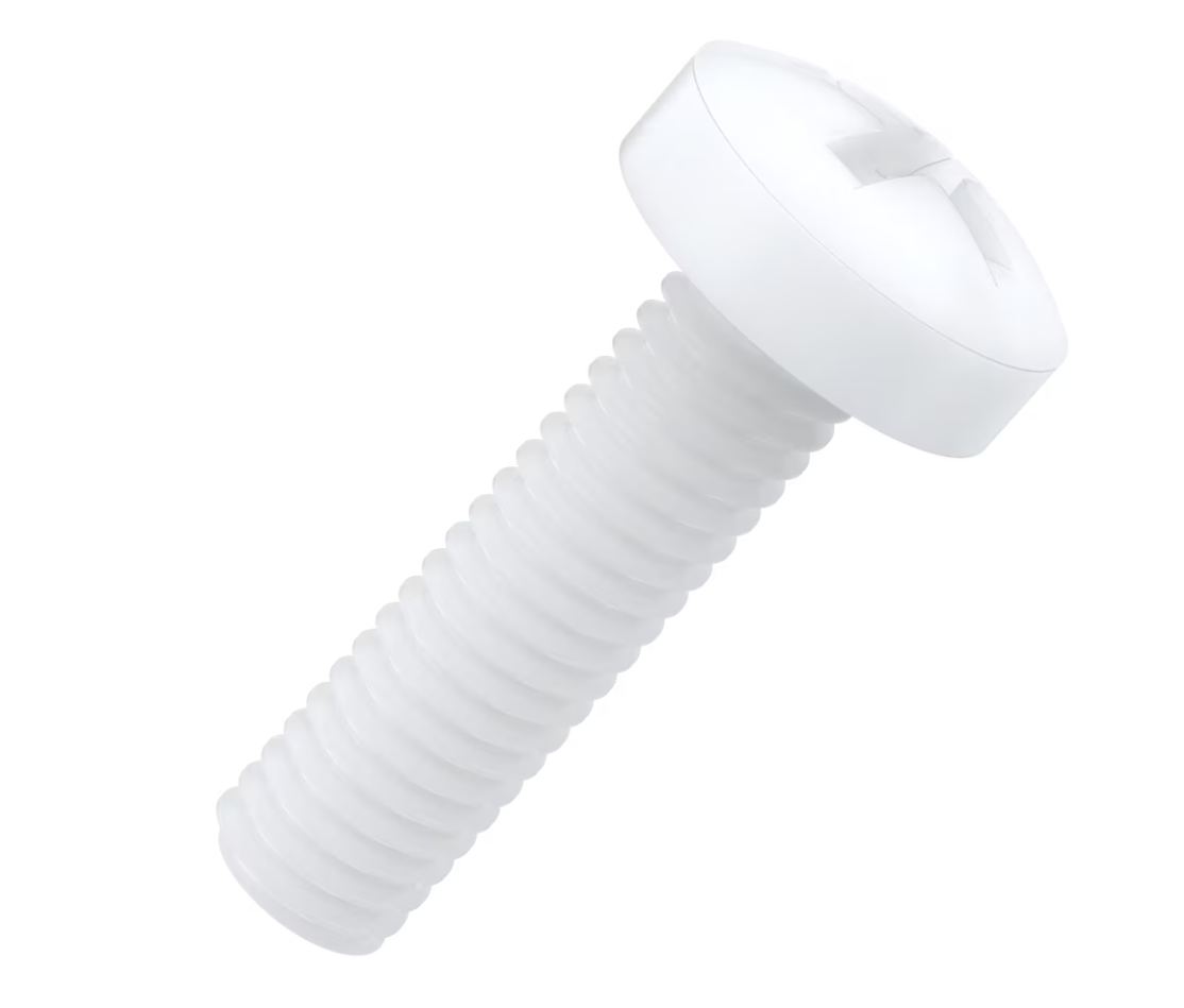 M4 x 20mm Phillips Pan Head Machine Screws - Polyamide